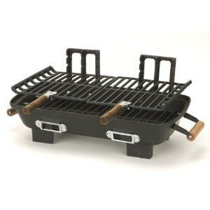 Cast Iron Hibachi Charcoal Grill Camping Tailgating New