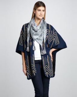 JWLA for Johnny Was Cheyenne Embroidered Poncho & Bella Sprout Print
