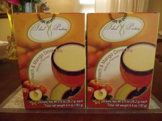 Ideal Protein Peach & Mango Drink Mix ~ 2 Boxes of 7 packets ea