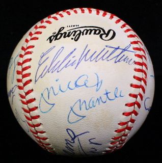 500 HOME RUN CLUB SIGNED BY 11 BASEBALL BALL JSA MANTLE WILLIAMS AARON