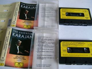 Herbert Von Karajan The Essential Karajan HVKMC 1 UK 2 Cassette Tapes