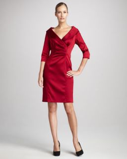 T5JKK Kay Unger New York Womens Womens Shawl Collar Cocktail Dress