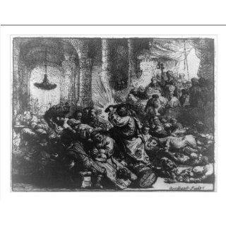 Historic Print (M) Christ driving the money changers from