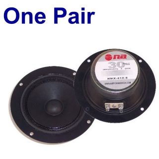 Pair 4 Replacement 30 Watt Home Audio Mini Speakers Woofers NMX 412 8