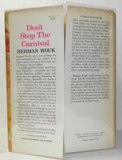 Herman Wouk DonT Stop The Carnival 1st 1st 1965 HCDJ