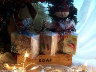 Papa`s 8 Bar Soap Holiday Scent Soap Lot Homemade Handmade
