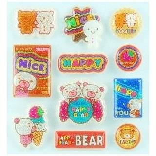 Cute Japanese Happy Color Stickers (Embossing) Toys