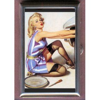 PIN UP RETRO BLONDE MECHANIC Coin, Mint or Pill Box Made