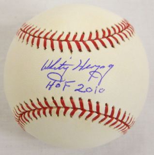 Whitey Herzog signed official MLB baseball with HOF 2010 inscription