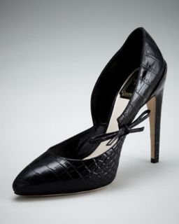 Dior Croc Print Bow Pump   