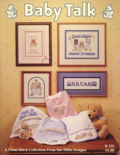 baby talk by sue hillis cross stitch pattern leaflet
