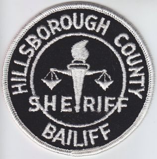 Hillsborough County Florida FL Sheriff BAILIFF police patch