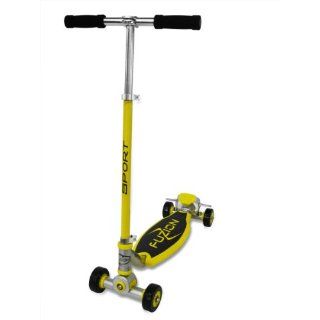 Fuzion Sport 4 Wheel Scooter, Yellow