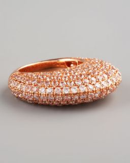 Nicholai Pave Crystal Dome Ring, Rose Golden (CUSP Most Loved