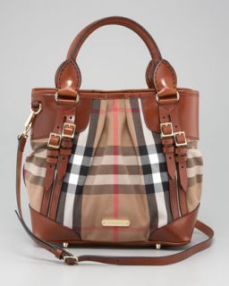 Burberry Check Whipstitch Tote Bag   