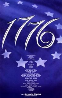 Broadway Poster ~1776~ Brent Spiner, Tom Aldredge & Pat Hingle