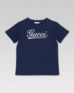 Z0YDY Gucci Gucci Script Tee, Blue/Light Blue