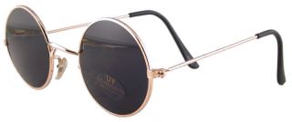 Vintage Spectacles Round Gold Hippie Sunglasses 6001SD