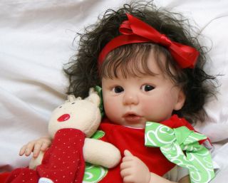 Reborn Laura Tuzio Ross Kylin Precious Little Girl Ready for Christmas