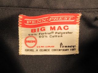 Vintage Mens Big Mac Pennys Long Sleeve Button Front Work Shirt Small