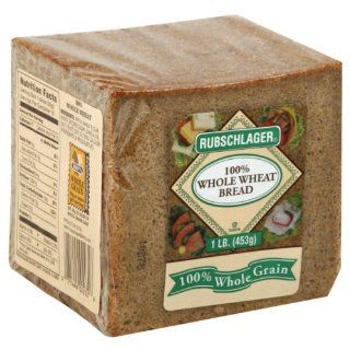 Rubschlager Bread, Sqaure, 100% Whole Wheat, 16 Ounce (Pack of 6