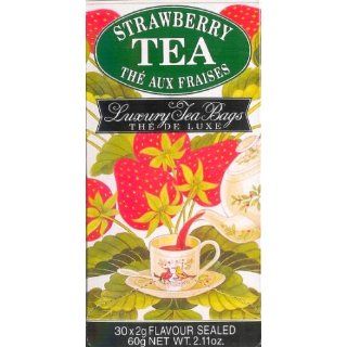 Counter Box of 30 Foil Wrapped Strawberry Fruit Flavored Black Tea