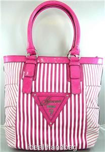 Guess Island Canary $110 Pink White Bag Tote