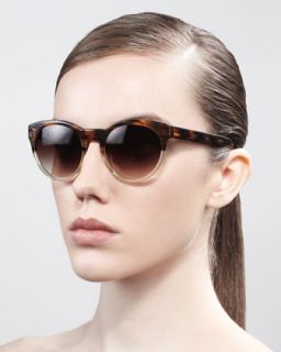 alivia cat eye sunglasses brown clear $ 295