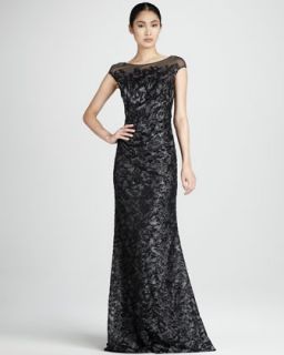 in black silver $ 688 00 david meister beaded illusion dress