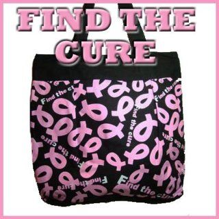 Pink Ribbon Breast Cancer Awareness Find the Cure Tote