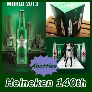 2013 Heineken Limited Edition 140th celebrate 4 Bottles Box Aluminium
