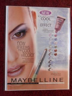 2000 Print Ad Maybelline Makeup Cool Effect Johanna Selhorst Josie