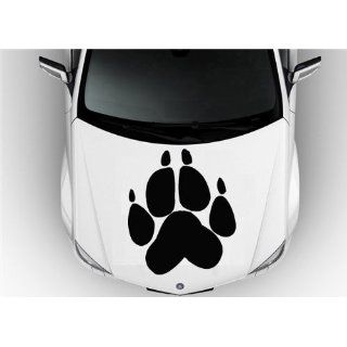 Hood Auto Car Vinyl Decal Stickers Animals Wolf Paw Dog