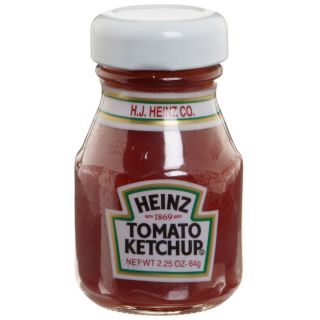 Heinz Ketchup 2 25 oz Pocket Sized Jar Cute Convenient Hot Dog Cart