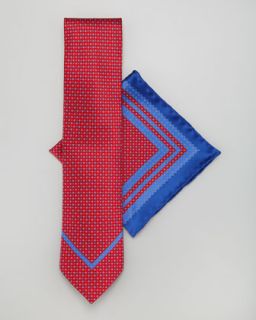 silk tie pocket square set red $ 360