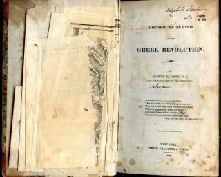 Howe Historical Sketch Greek Revolution 1st Map 1828 Price REDUCED
