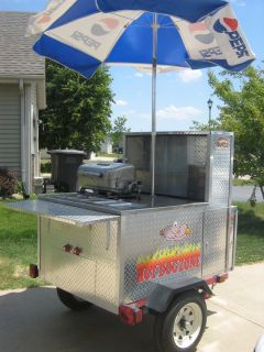 Hot Dog Cart with Gas Grill