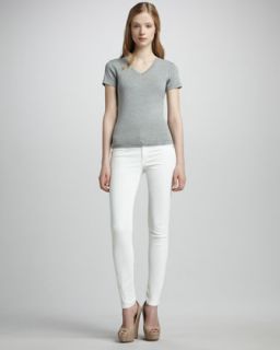 Rich and Skinny Coated Legacy Skinny Jeans, White   
