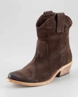 Alberto Fermani Suede Pull On Short Boot   