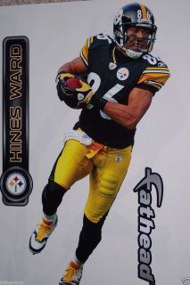 Hines Ward FATHEAD Pittsburgh Steelers NFL 16 x9 Wall Graphic NEW SALE