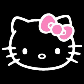 Hello Kitty Pink Bow Decal Car Window or Wall Sticker