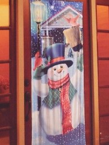 Christmas Door Decoration Cover Lights Up Plays Music
