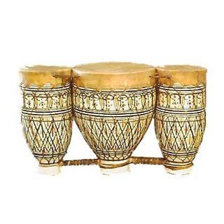 Triple Moroccan Bongos Musical Instruments
