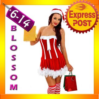 F25 Santa Claus Christmas Helper Fancy Dress Costume Xmas Party Outfit