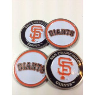 Four (4) San Francisco Giants Golf Ball Markers   2 sided