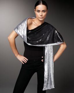 Ilana Wolf Two Tone Sequined Wrap   