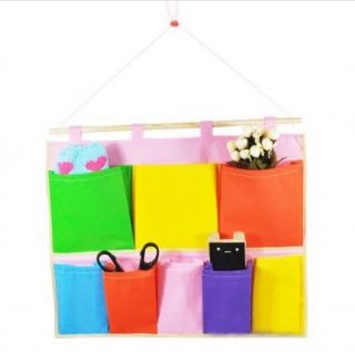 Home Gadget Holder Organization Wall Cloth Hanging Storage Bags Case 8