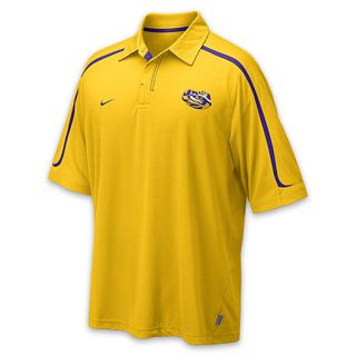 Nike Mens NCAA LSU Tigers Coach Polo Team Colors
