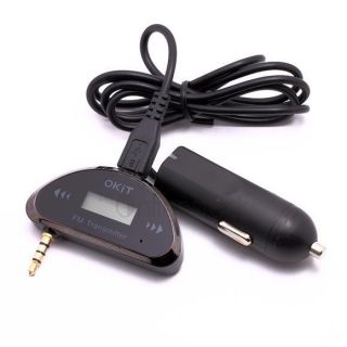 FM Transmitter USB Car Charger For iPhone 5 5G 4S Samsung Galaxy S III