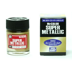 Mr Hobby Super Metallic Color SM02 Gold Paint 18ml New
